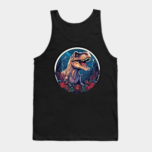 T rex in Ornament, Love Dinosaurs Tank Top